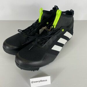 ADIDAS The Gravel 2.0 Cycling Shoes Black/White/Green Mens Size 10.5 [HQ9034]
